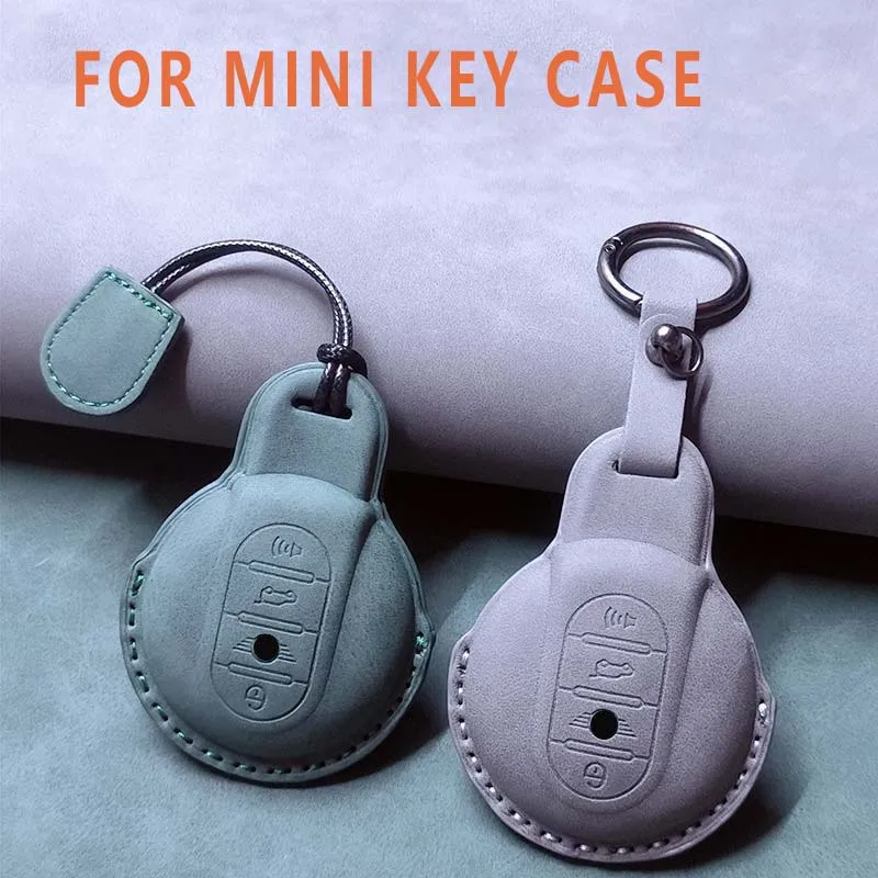 Car Remote Key Case Cover for BMW MINI COOPER S ONE JCW F54 F55 F56 F57 F60 CLUBMAN COUNTRYMAN Leather Keychain Accessories