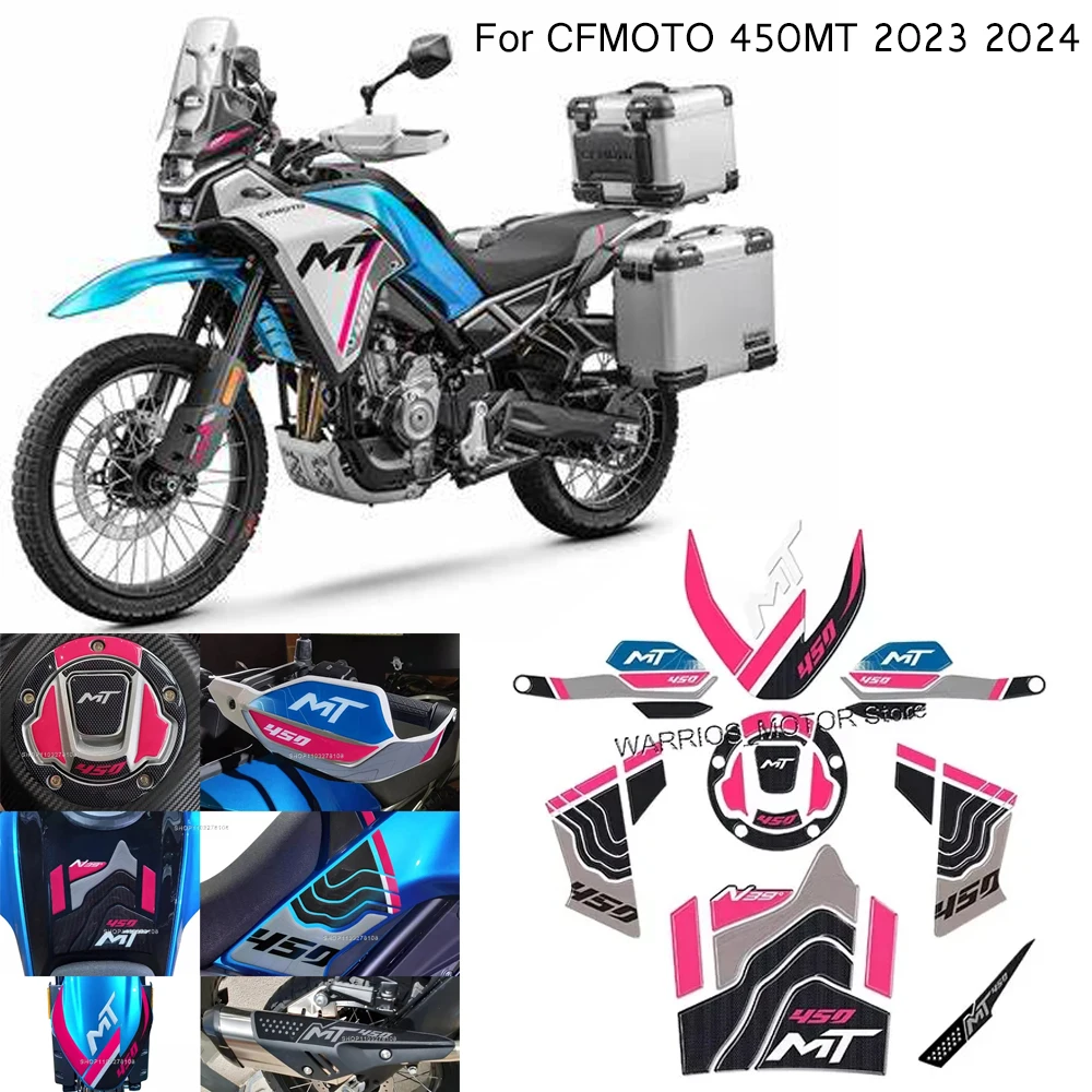 

Motorcycle Accessories tank pad Protection Sticker Waterproof Anti-scratch 3D resin Sticker kit For CFMOTO 450MT cf 450mt