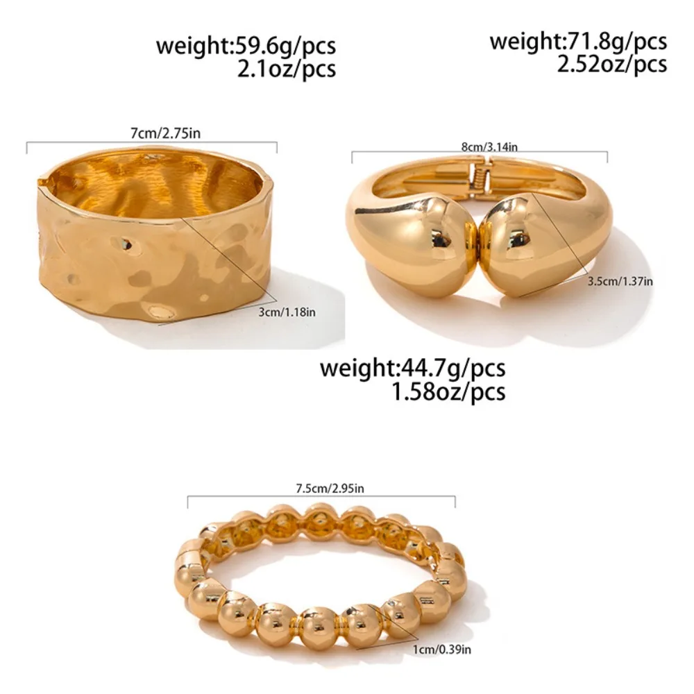 أزياء سبائك الشرير سوار غير النظامية مبالغ فيها الهيب هوب سوار فريد قطرة الماء الخرز شكل الإسورة النساء الرجال