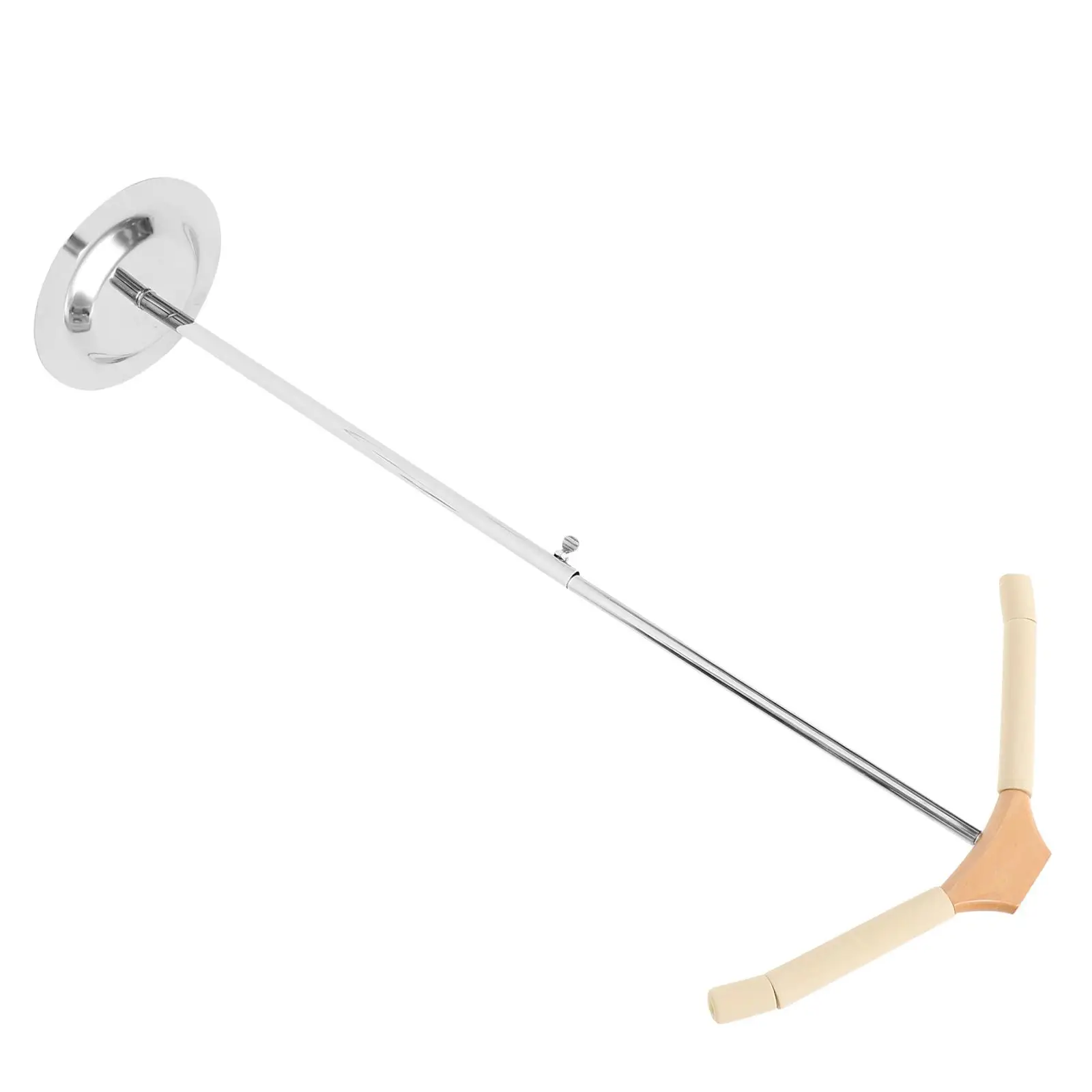 

Adjustable T Shaped Hanger 46 5 79 cm Height Stainless Steel Clothes Rack for Retail Womenwear Beige Base Small Storage Display