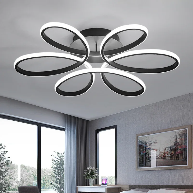 

Современный светодиодный потолочный светильник 30/60 см с цветами, утюг для гостиной, спальни, кабинета, отеля, столовой, квартиры, светильники для внутреннего освещения