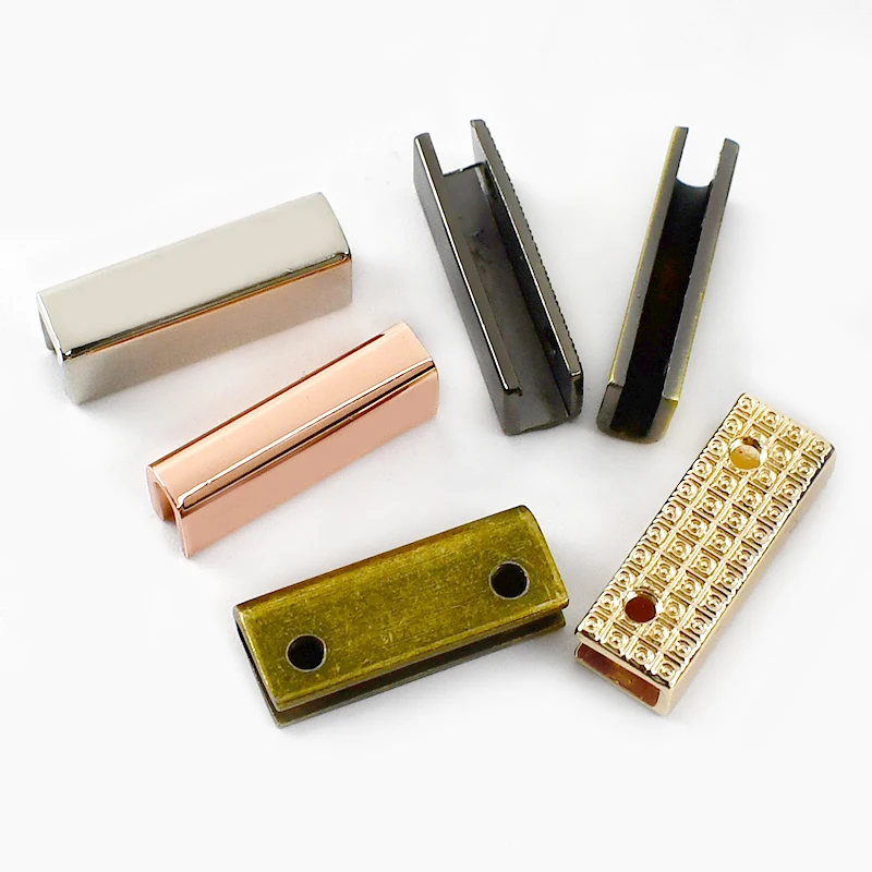 

10/20/30Pcs 19/25*9mm Metal Tail Clip End Stopper of Webbing Bag Side Protect Buckle Handbag Edge Protector Hardware Accessories