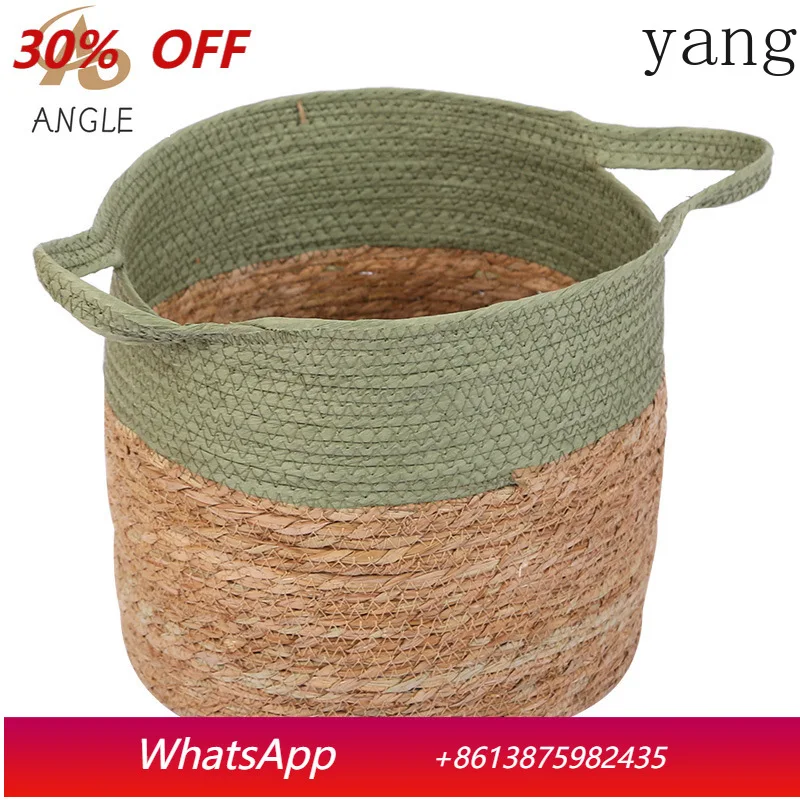 

Natura Straw Storage Basket Rattan Planter Flower Pot Crafts Decoration Modern Home Living Room Bedroom Shop Garden Plant Basket