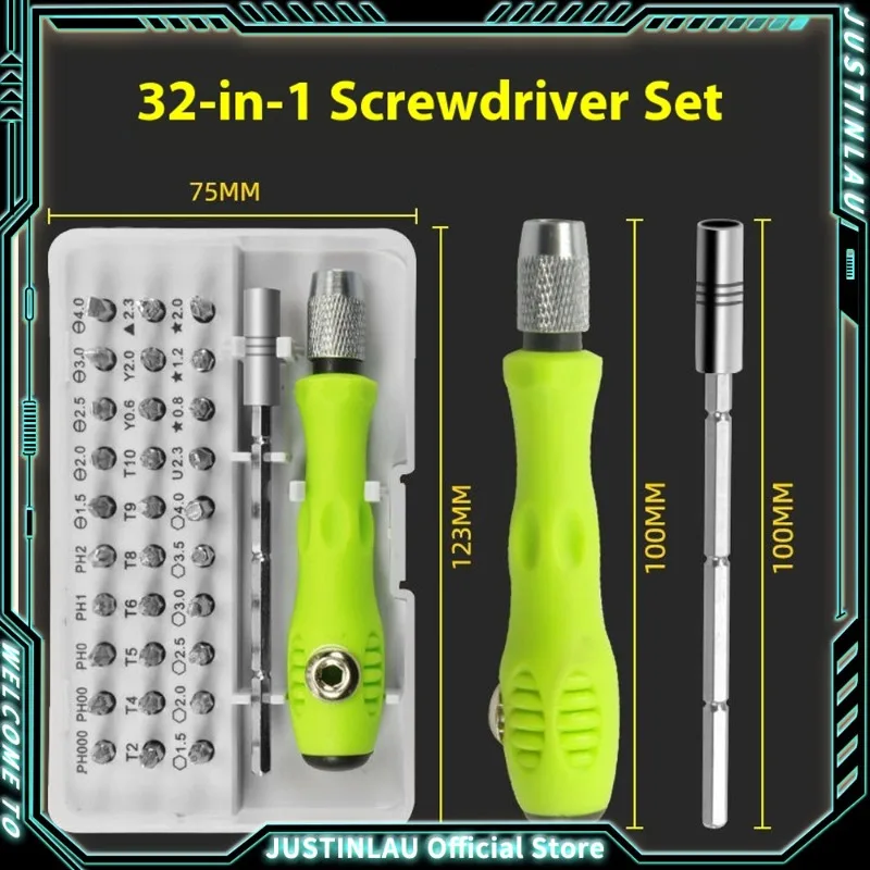 

Многофункциональный набор инструментов с магнитной прецизионной отверткой из 32 предметов, подходящий для установки и обслуживания часов и м.