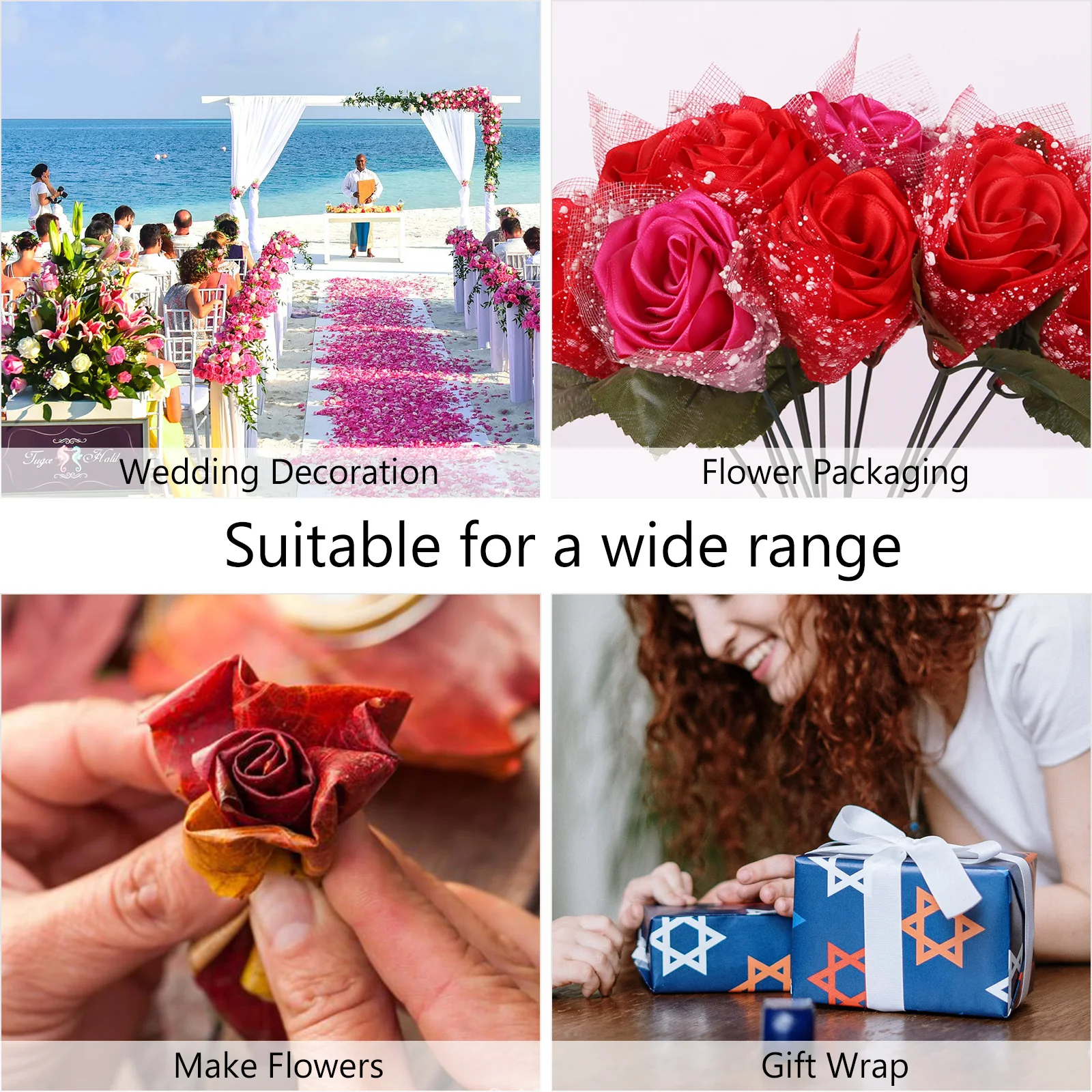 

Snow Pattern Flower Wrapping Gauze DIY Bouquet Wrapping Material Floral Packaging Decoration Wedding Gift Supplies
