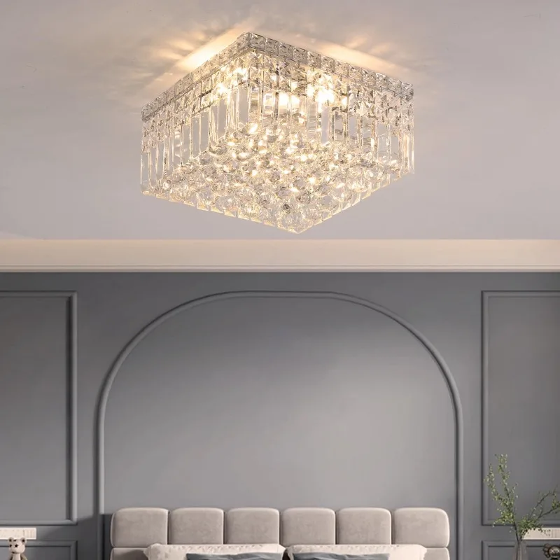 Hot Selling Modern Recessed Ceiling Fixture Elegant Crystal Chandelier Ceiling Light Suitable forBedroom Living Room Dining Room