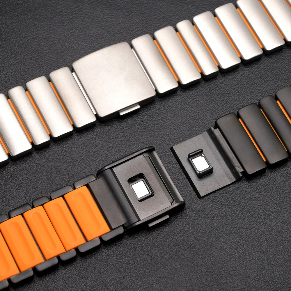 حزام معدني من التيتانيوم لساعة سامسونج جالاكسي الترا 2025 47 ملم سوار برتقالي تيتانيوم لساعة جالاكسي الترا 7 47 ملم سوار مطاطي #6