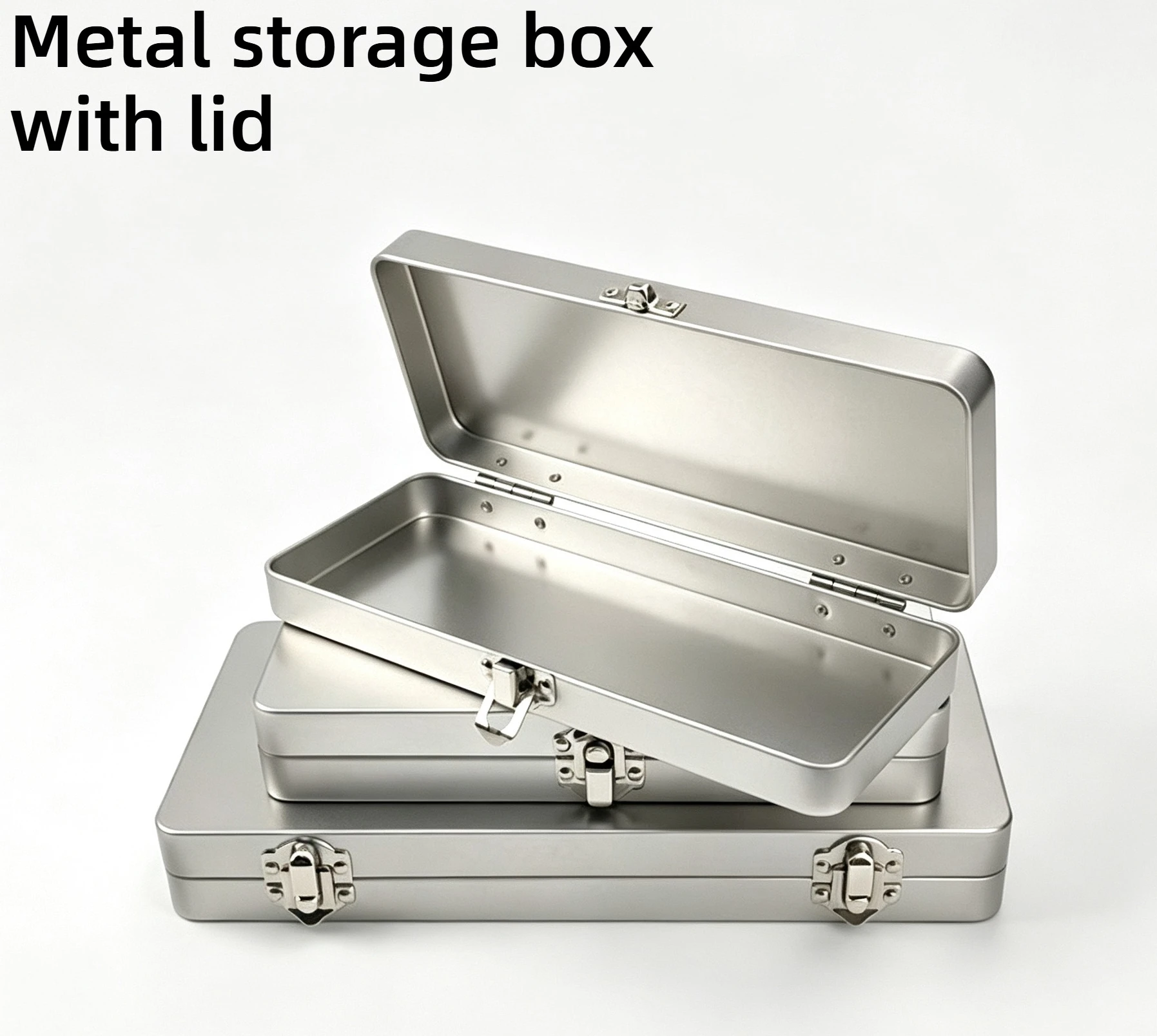 1/4pcs Metal Storage Box with Lid - Suitable for Home Storage, Gifts, Pencil Cases, Car Keys, and Handicraft Storage