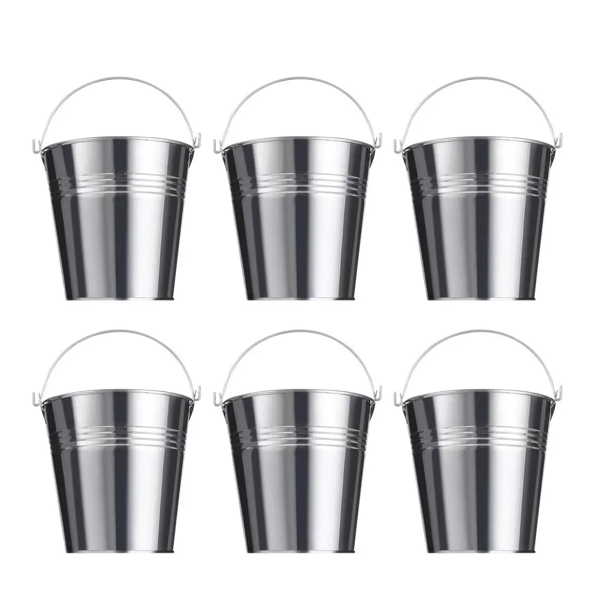 

Iron Plate Ice Bucket Pails Party Mini Buckets Serving Tin Tinplate Metal