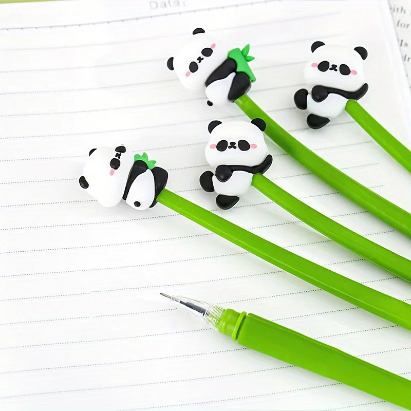 10 Panda Gel Pens, Smooth Writing Without Ink Leakage, Comfortable Grip, Removable Refills, Reusable, Suitable for Writing, Study Marking, Office Notes, Journaling, Etc., Mother's Day
