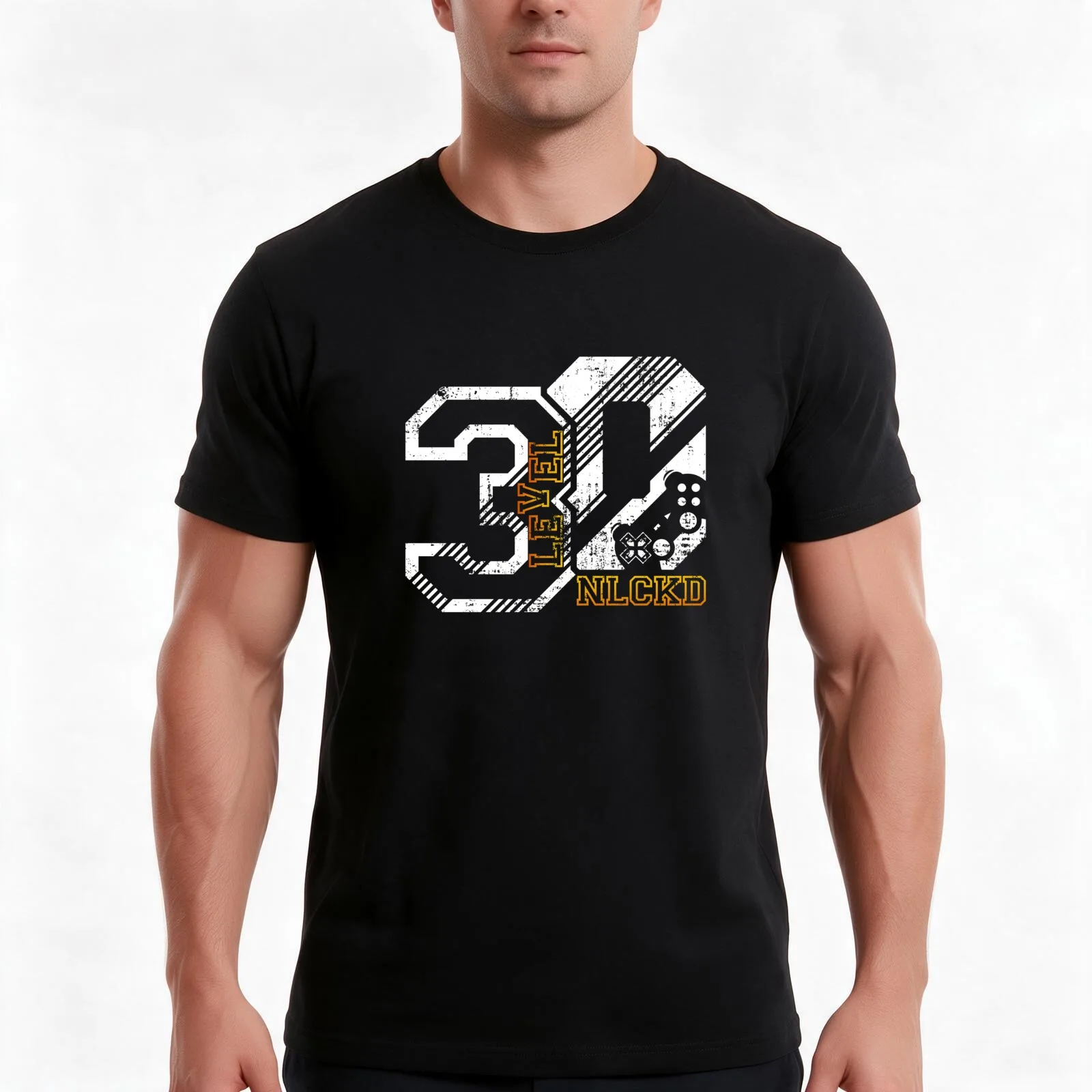 Level 30 Unlocked Console PC Gamer Legendary 30th Birthday T-Shirt, Summer Casual Cotton Tee, Oversized Streetwear Tops