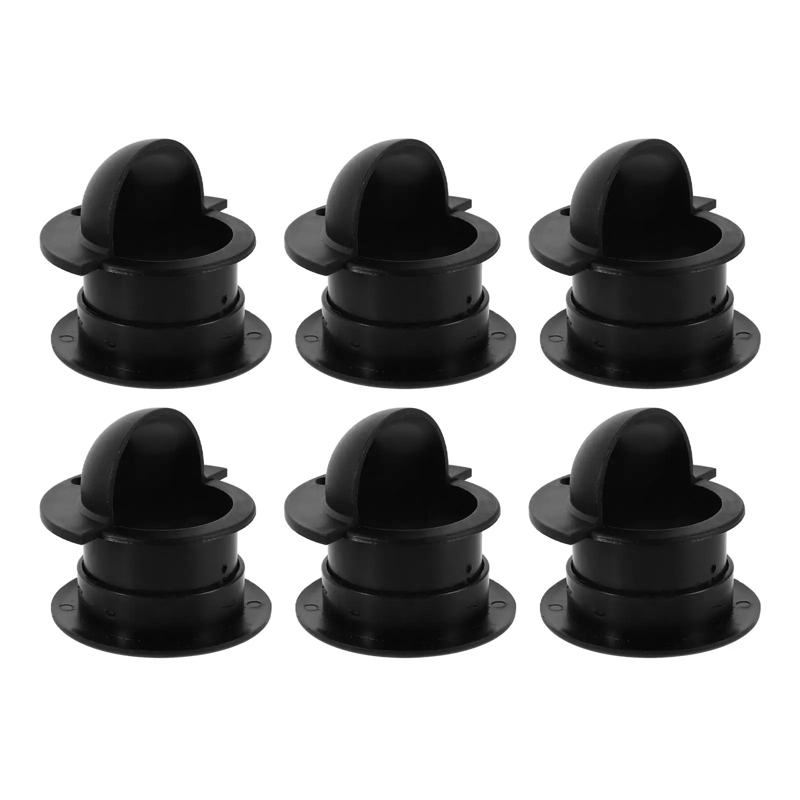 

6 Pcs Foosball Replacement Parts Table Football Goal Hole Entry Dish Black Plastic Cup Components Durable Universal