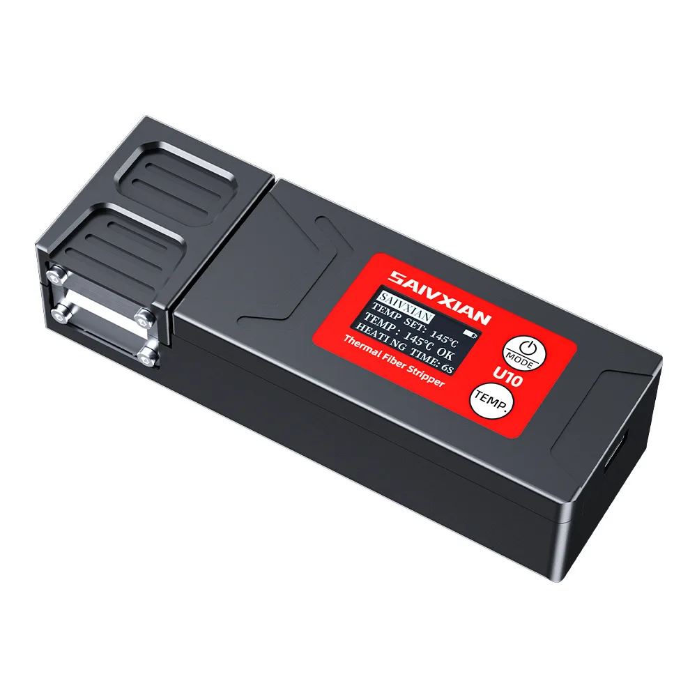 

U10 Fiber Optic Heat Stripping Tool with Built-in High-Capacity Battery LED Display for 1-48 Core Stripping