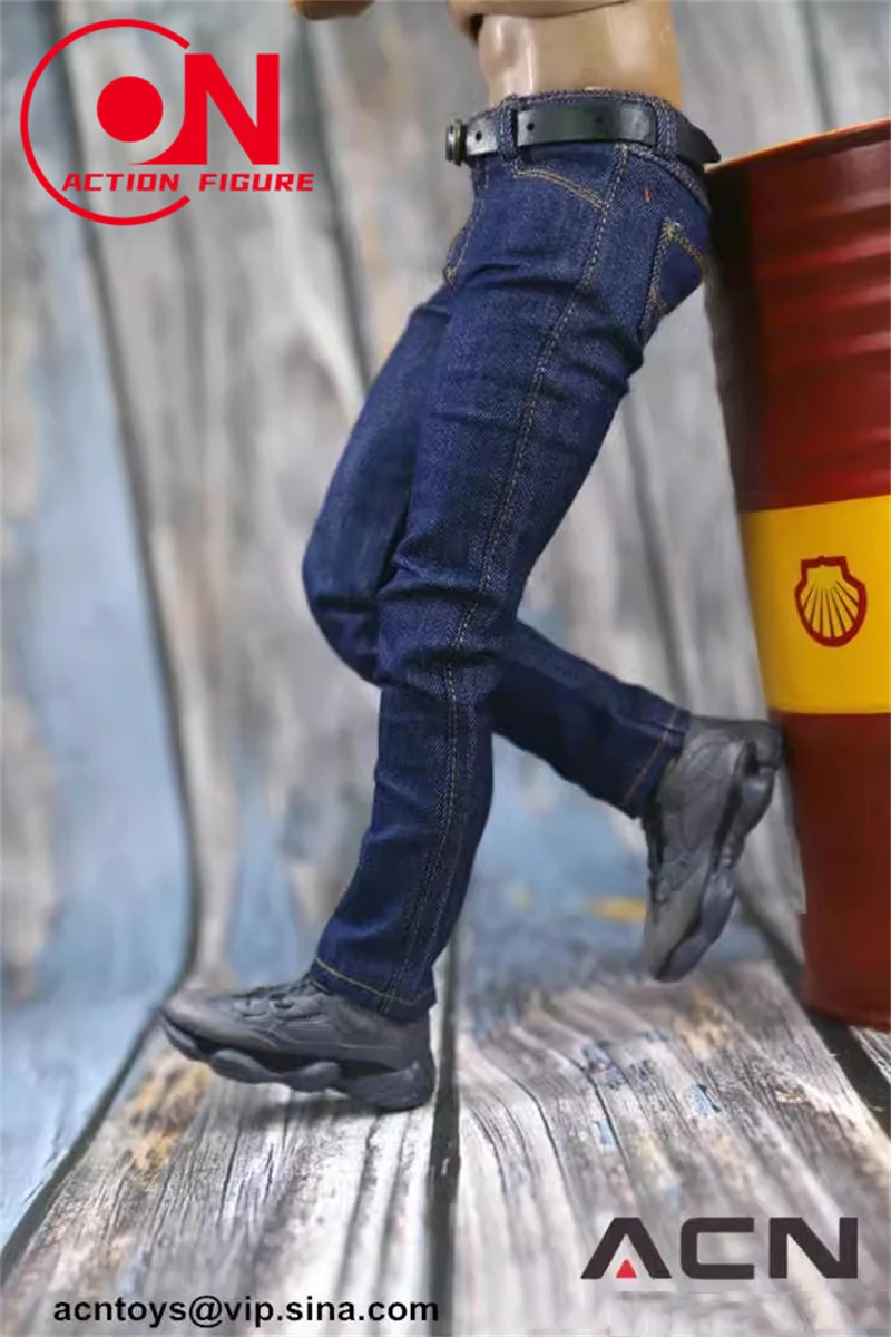 Acntoys Acn001 1/6 Schaal Mannelijke Slanke Jeans Broek Broek Broek Kleding Model Fit 12 Inch Soldaat Action Figure Body Poppen Speelgoed