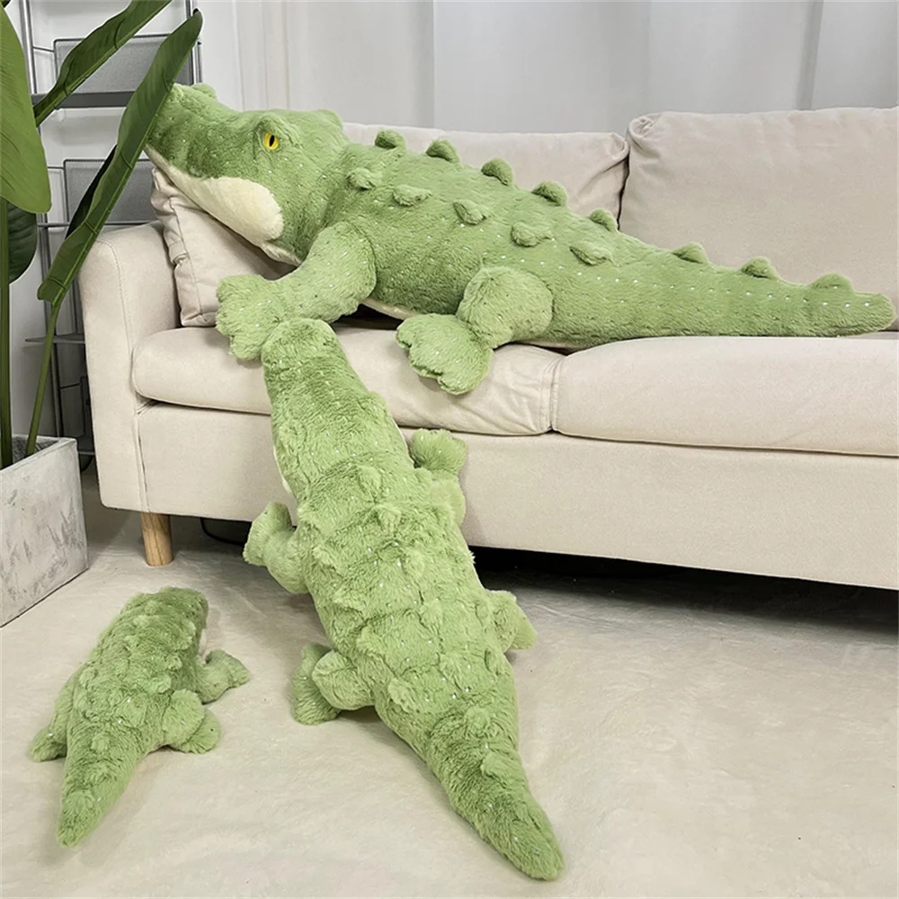 50CM Zachte Krokodil Knuffel Pluizige Knuffel Kussen Pop Jungle Groene Giant Alligator Sofa Kussen Verjaardag pluche Gift