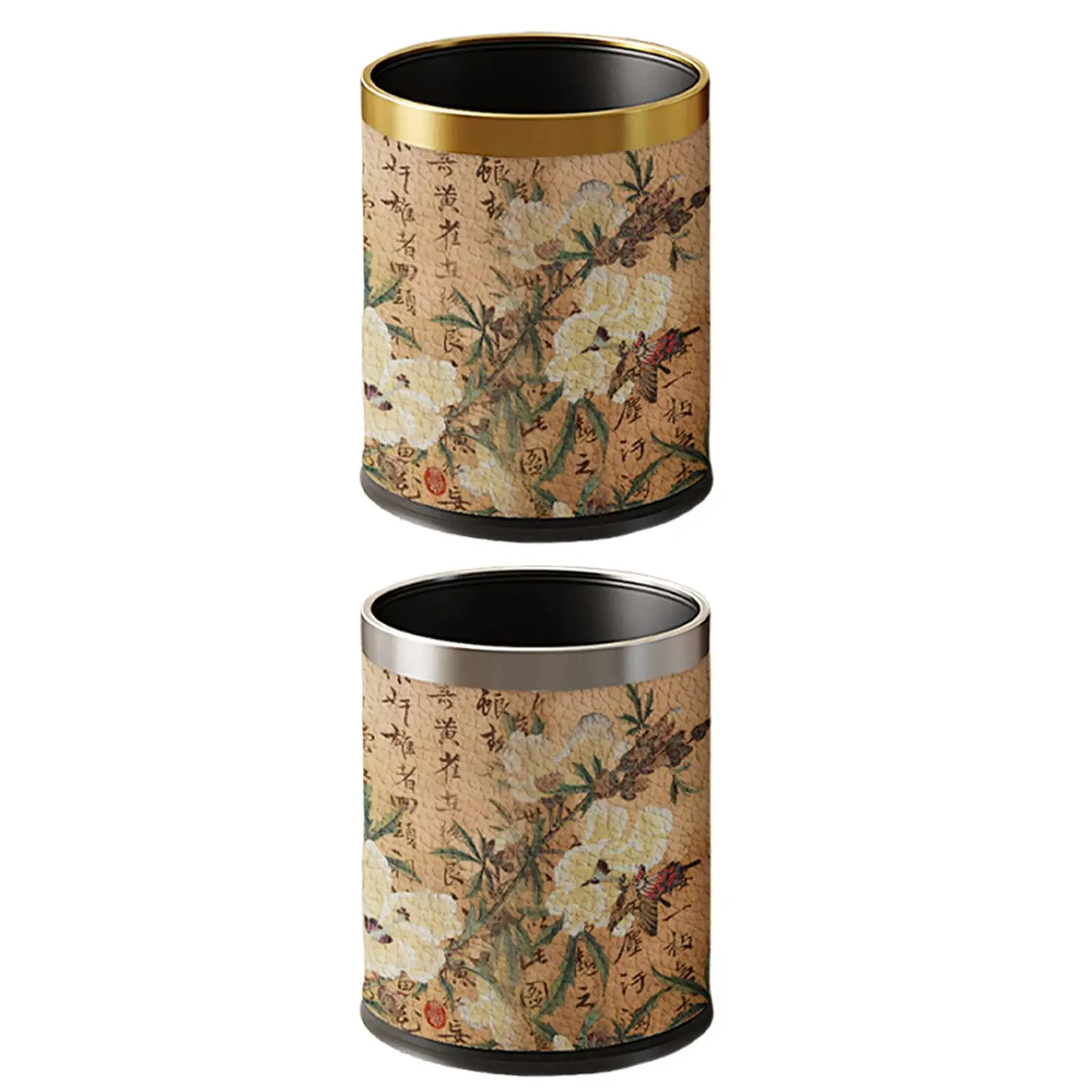 Round Trash Can Garbage Bin Dustbin Trash Bin for Laundry Room Indoor Office