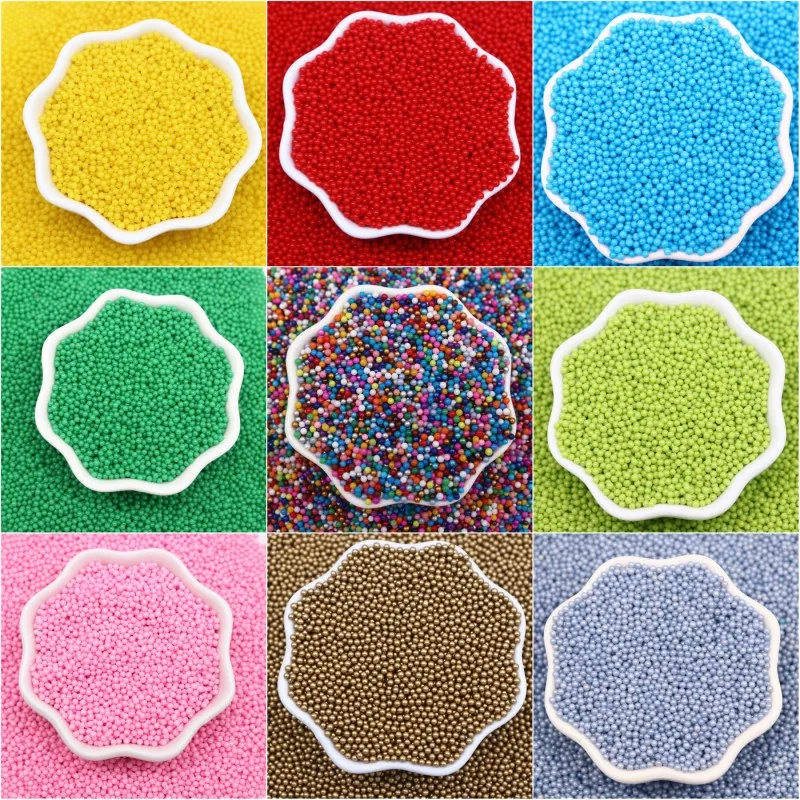 50g/lot 2mm Tiny Round  Glass Beads For Nail Art Decoration Colourful  No Hole Seed Glass Beads for Diy Jewelry  Accessories