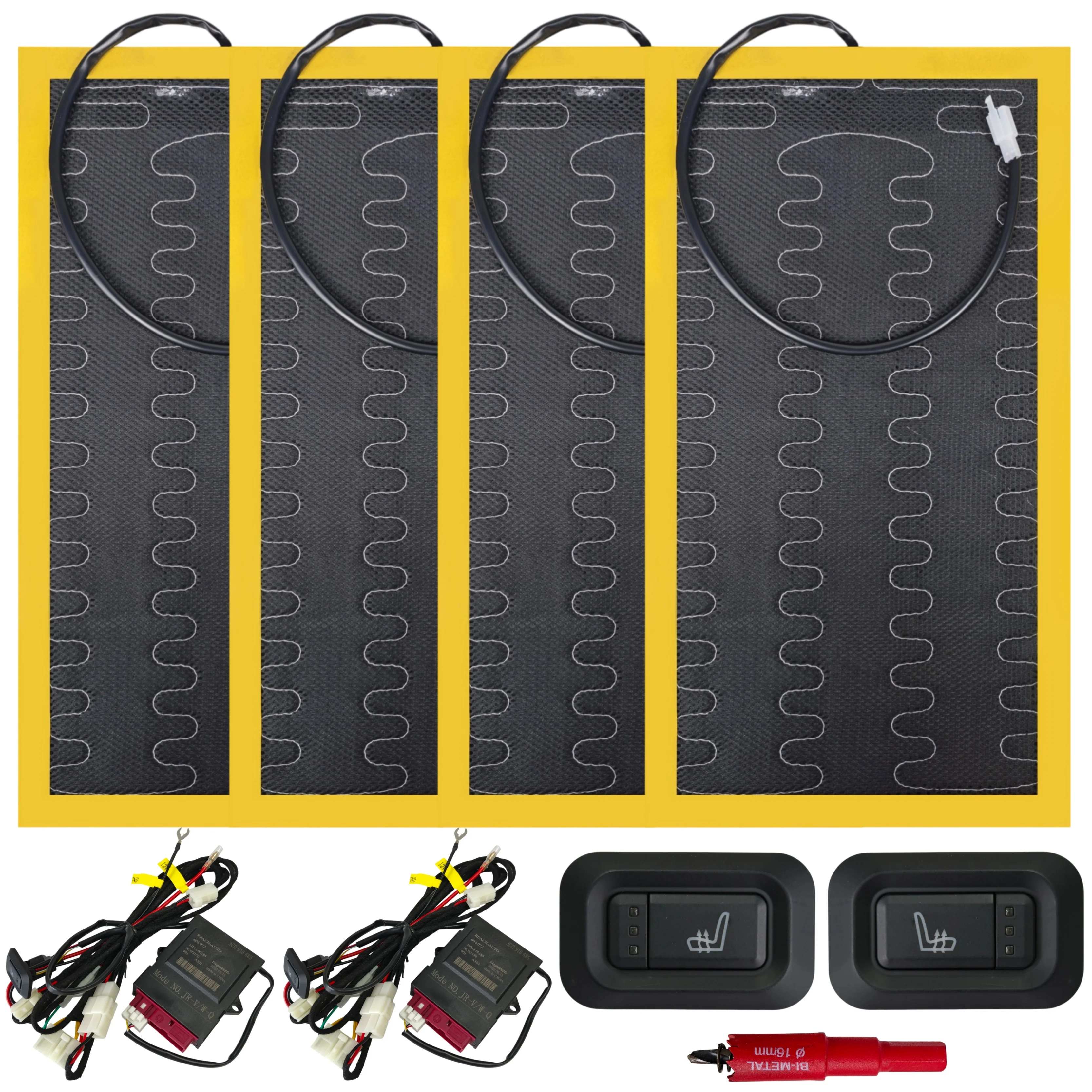 12V Seat Heater Kit 3 Heat Settings for Car, SUV, RV, UTV And Pickup Truck Models Built-in 2-Seat Heating