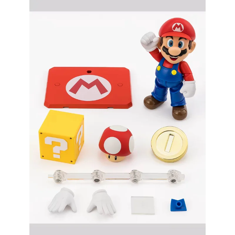 

Bandai Original SHF S.H.Figuarts Super Mario Luigi Bowser Yoshi Game Scene Accessories Set Anime Action Figures Toy Gift