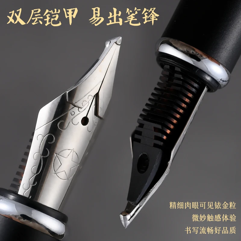 Jinhao 750 Extremely Thick Hand-made Polished Giant 4.0MM Nib Fountain Pen Double Long Knife Nib for Special Calligraphy Writing