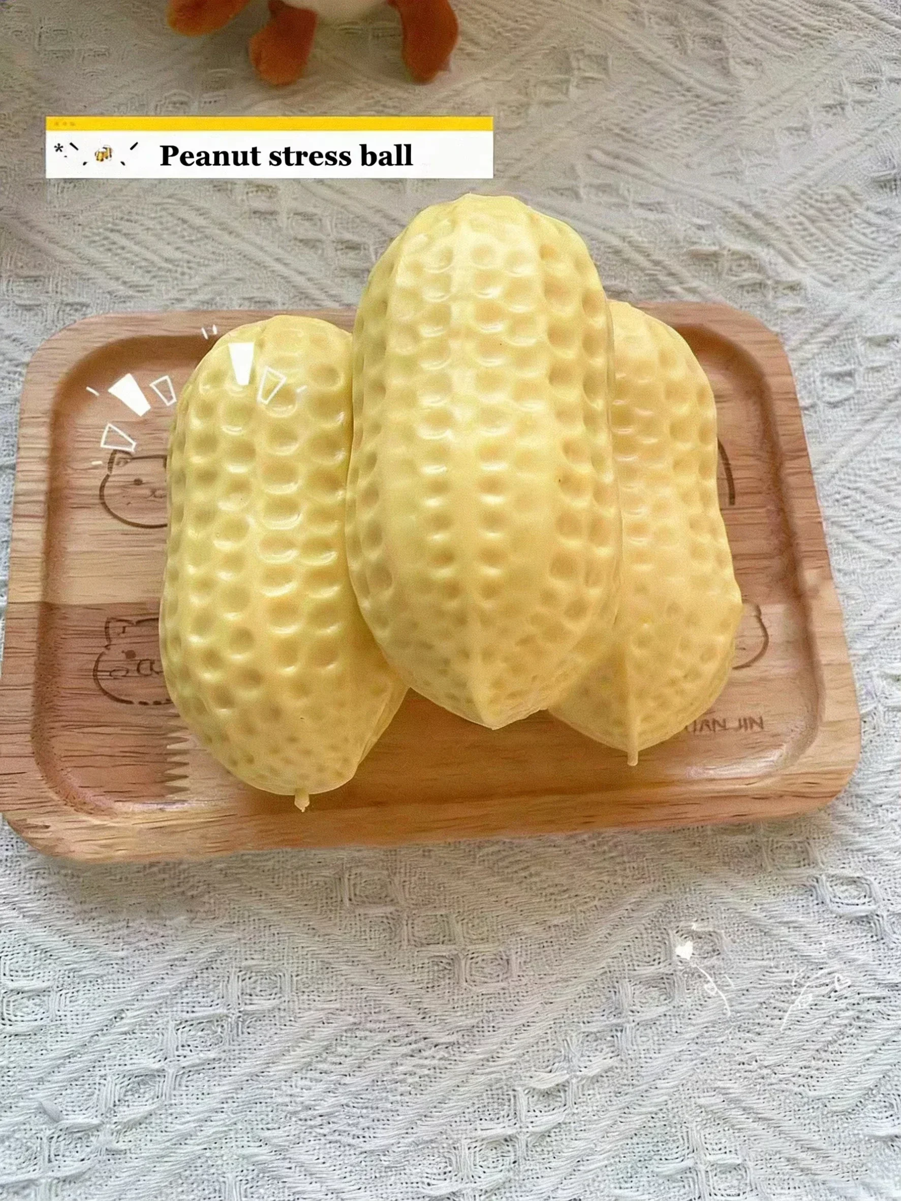 Knuspriger Erdnuss-Stressball, Quetschbares Squishy-Fidget-Spielzeug mit Butterweichem Gefühl zur Angstlinderung – Detail 6