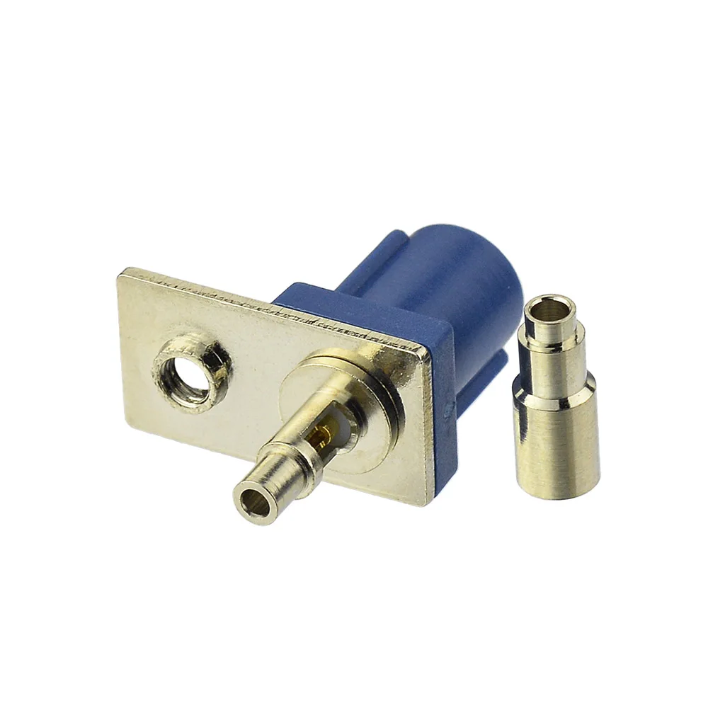 Superbat 10pcs Fakra C Blue Male Front Mount Blue RF Coaxial Connector for GPS Telematics or Navigation