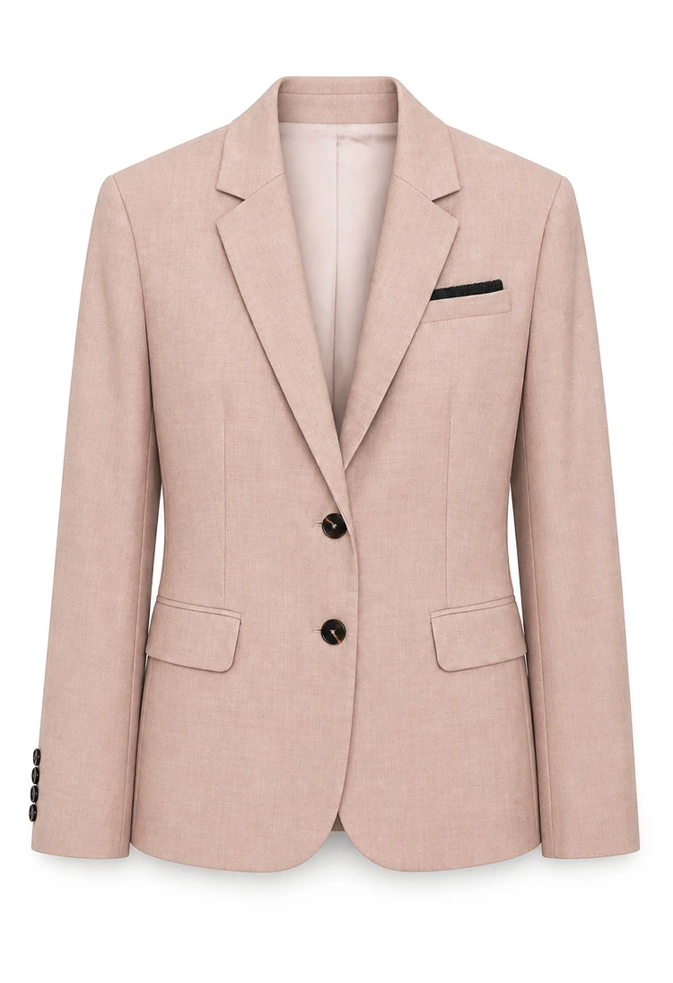 K2613W Designer-Stil Damen-Wollblazer Minimalistischer Premium-Stoff Büro-Mode-Anzugmantel – Detail 9