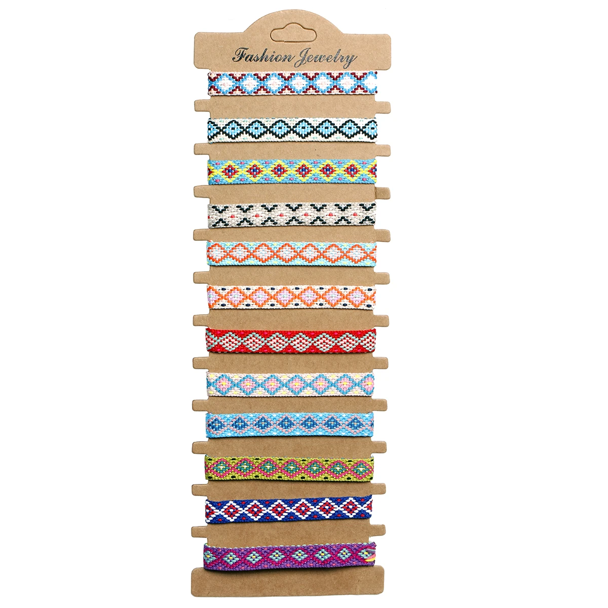 Boho 12PCS Multicolor Embroidery String Handwoven Friendship Bracelet Women Wholesale 2022 New Fashion Handmade Jewelry Present