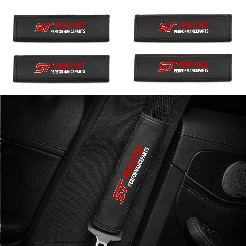 Fundas para cinturón de seguridad de coche, almohadilla de protección para hombros, accesorios interiores para Ford ST Mustang Explorer F150 Focus Fiesta EDGE Escort Fal