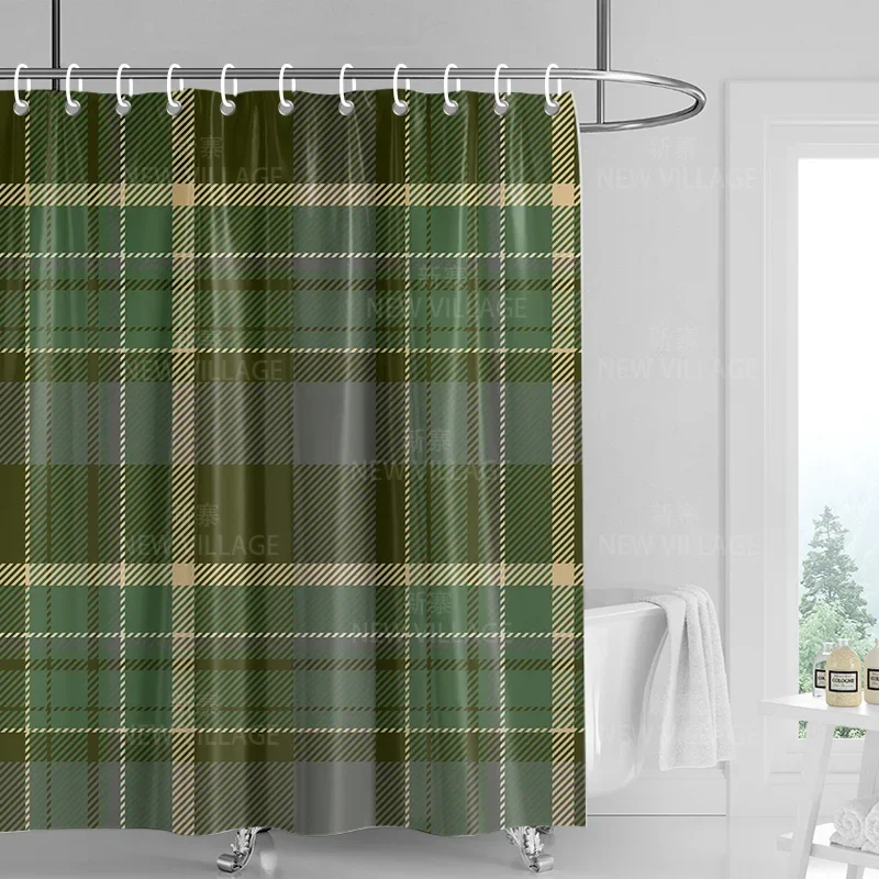 Home decoration shower curtains bathroom waterproof curtain fabric Living Room Modern Nordic Modern geometric pattern simple