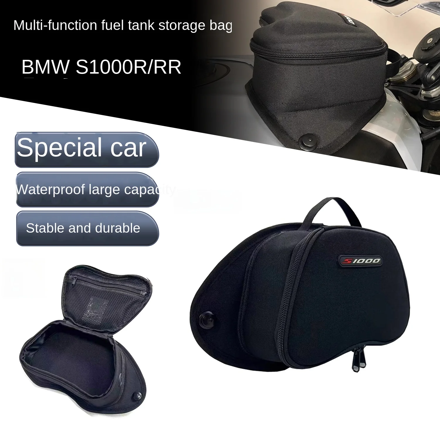 For BMW S1000R/RR modified multifunctional front cover, oil bag, luggage, tool storage bag, models 20-23