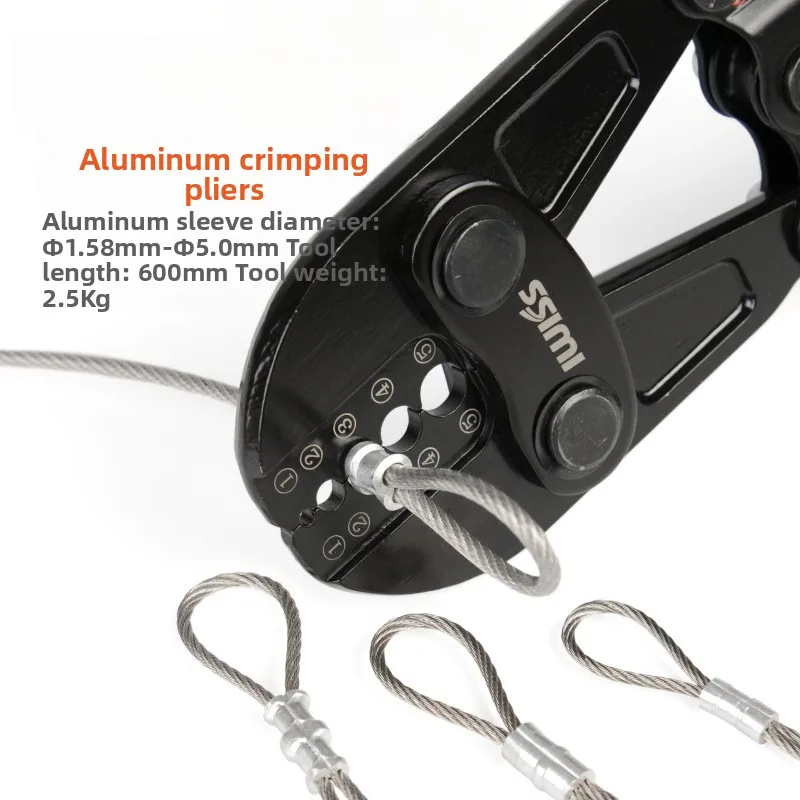 Aluminum Tube Crimping Plier Round Ferrule Crimper 8-shaped Aluminum Sleeve 1.58-5mm Clip