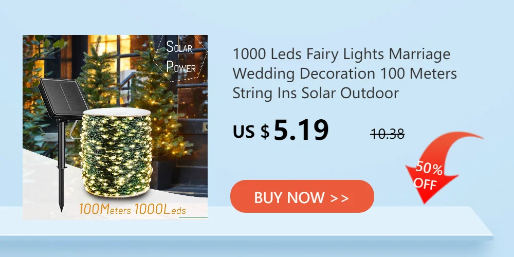 30m 50m 100m 200m LED String Lights Street Fairy Light Waterproof for Outdoor Christmas Fairy Lights Holiday Wedding Decoration