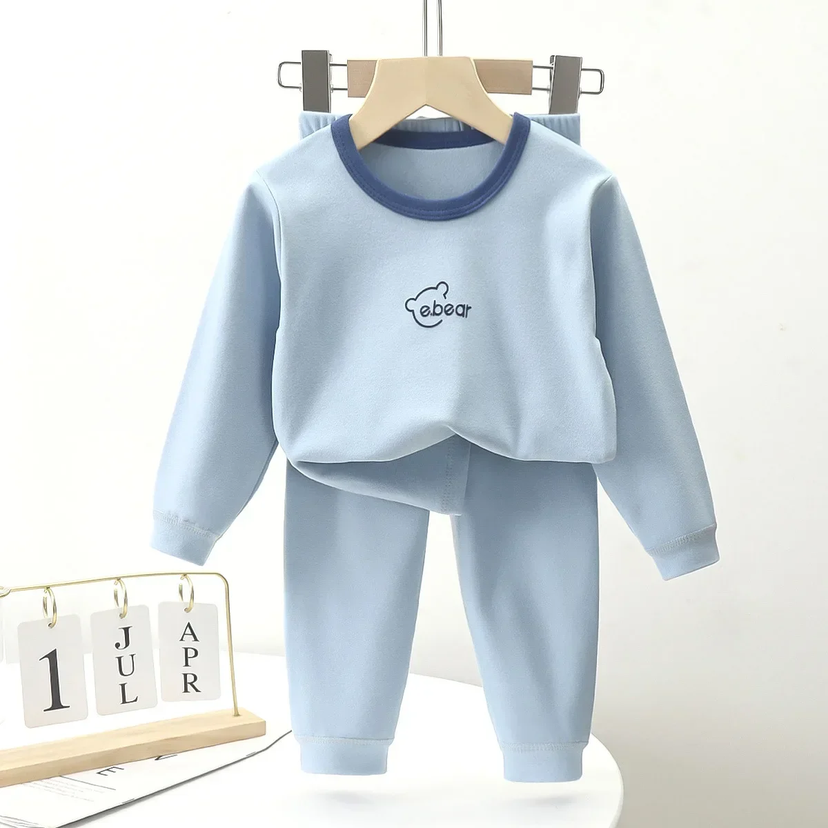 Children\'s Thermal Underwear Set Boys Girls Padded Fall Clothing Falls Pants Baby Thickened Fall And Winter Pajamas Children