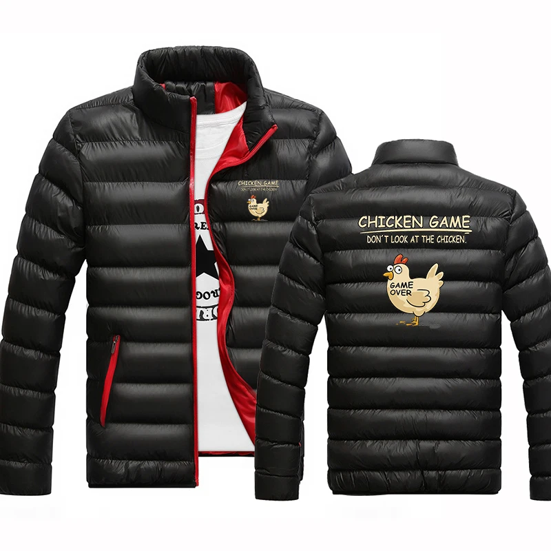 

Chicken Game Don't Look At The Chicken Pattern 2200, осень-зима, новое мужское четырехцветное модное пальто на молнии с хлопковой подкладкой
