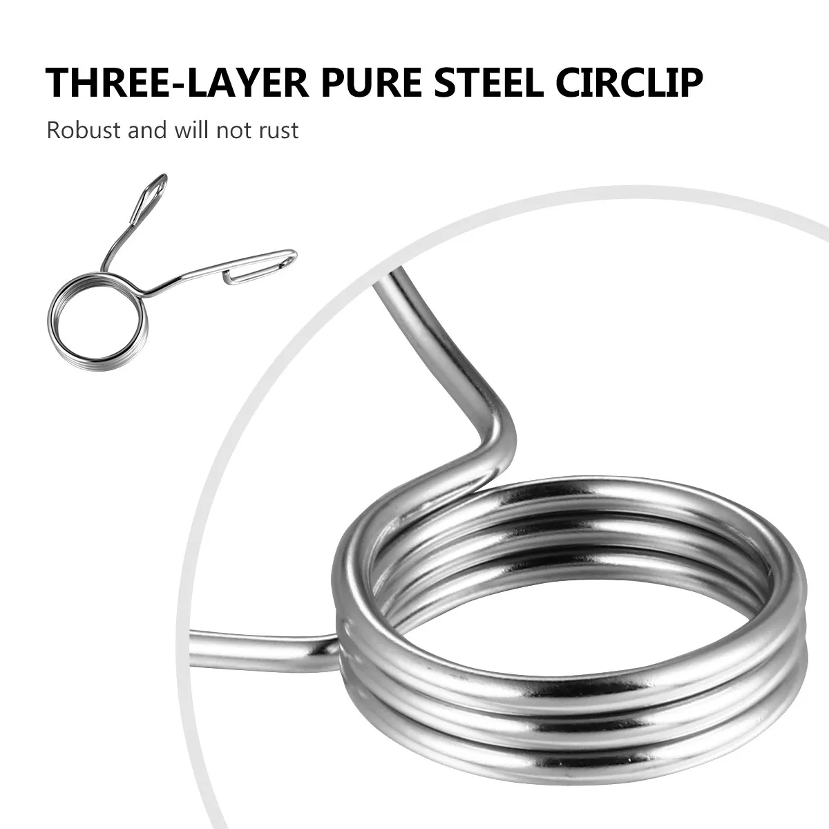 2Pcs Bar Spring Collar Set Spring Clip Clamp for Weightlifting Barbell Dumbbell Fitness Gym Powerlifting Anti Slip Secure Heavy