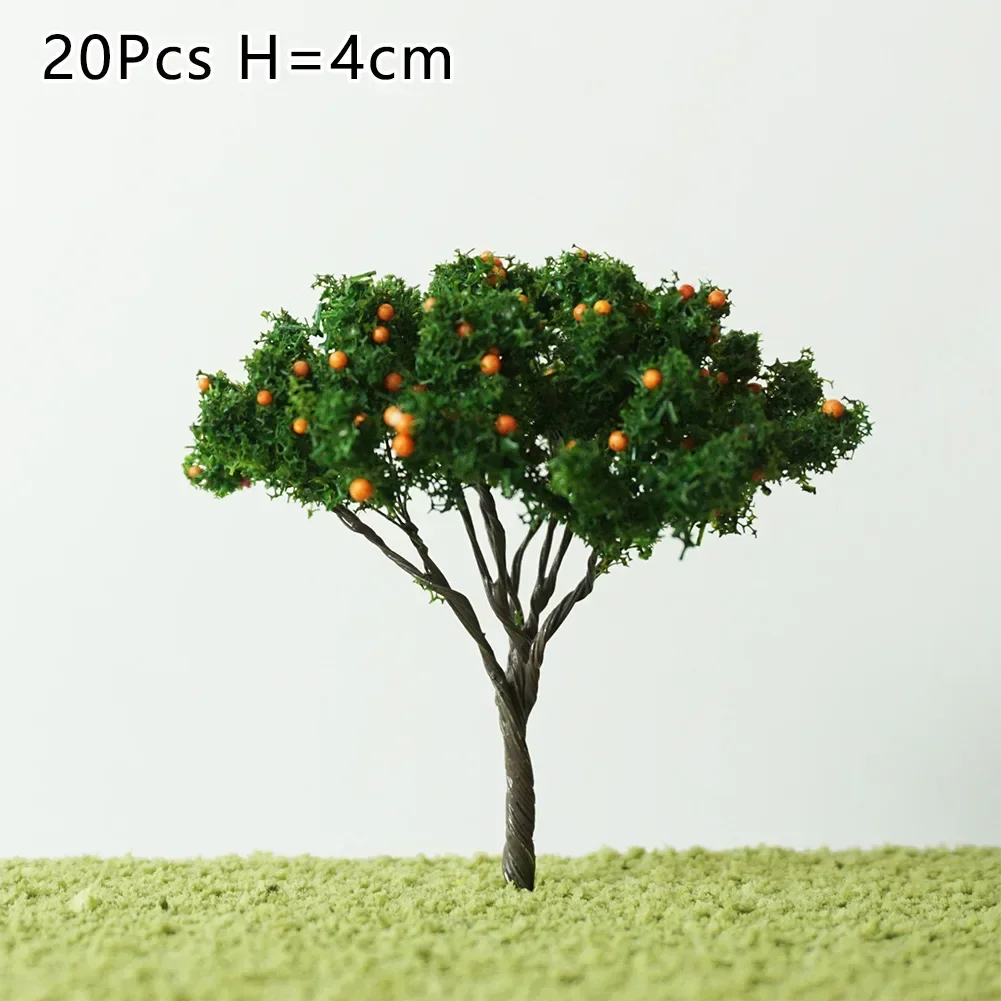 Lot de 24 arbres miniatures, plusieurs types de combinaisons, arbres, trains, paysages, paysages, décoration de plantes (4 types