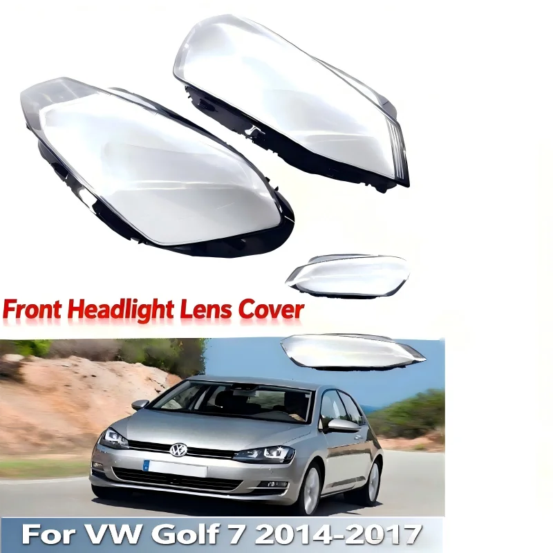 

Крышка объектива передней фары автомобиля для VW Golf 2014 2015 2016 2017, прозрачный абажур, прозрачный корпус фары