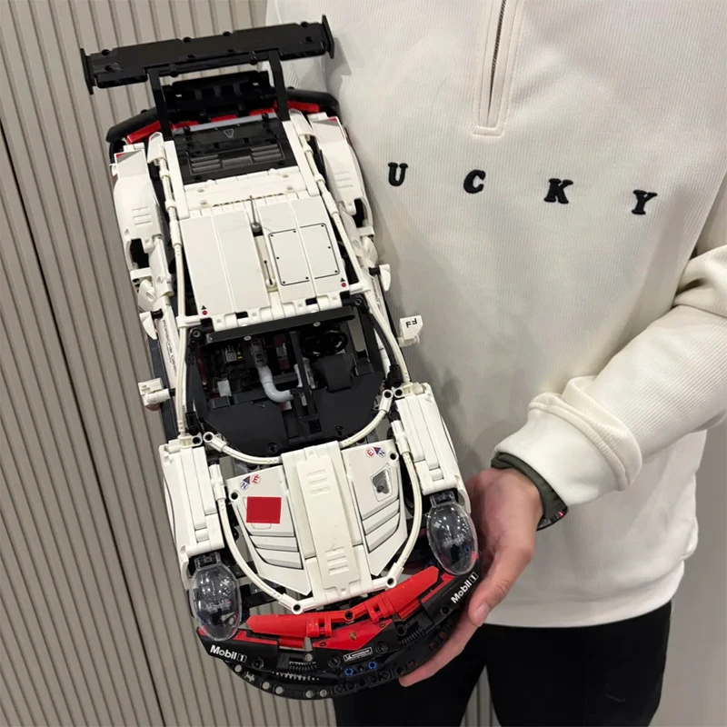 1580 ELEMENTÓW 1:10 Techniczny Klasyczny Samochód Wyścigowy Klocki Konstrukcyjne Model Pojazdu Sportowego Zestaw Klocków Zabawki Prezenty Dla Dzieci Dorosłych Chłopców