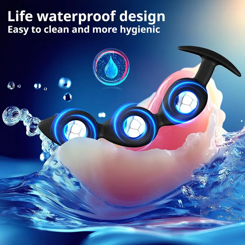 Plugues anais wearable com bolas de aço contas anais butt plug falso vibrador analplug butplug adulto 18 brinquedo sexual para masculino feminino
