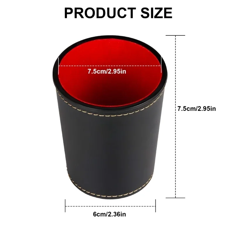 النردات كأس بو الجلود مستقرة مريحة شعور اليد النردات يهز الحاويات كأس المهنية للعبة الجدول المجلس