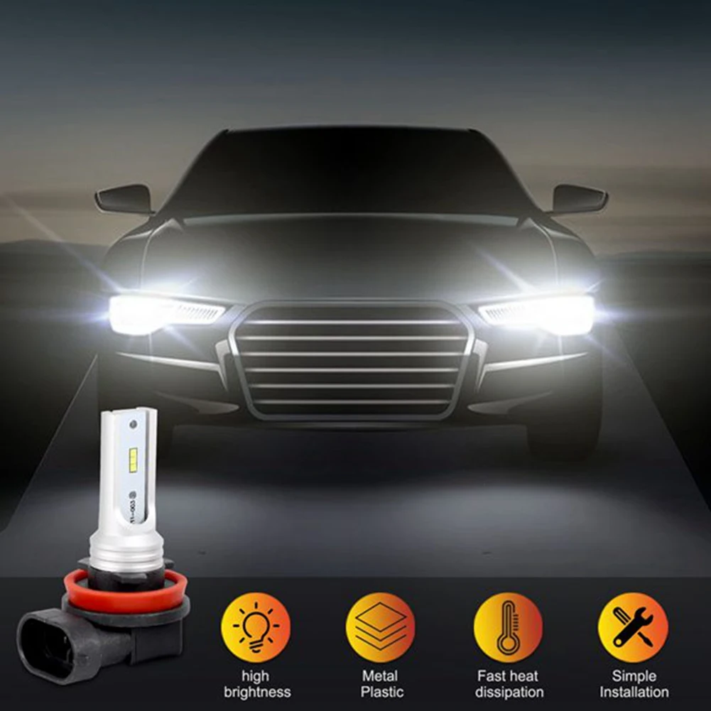 وصول جديد H8 H11 H16 Led لمبة إضاءة الضباب، H16 Led مصباح الضباب عالي الطاقة Csp-Y11، أبيض بارد 6500 كيلو (عبوة من 20)