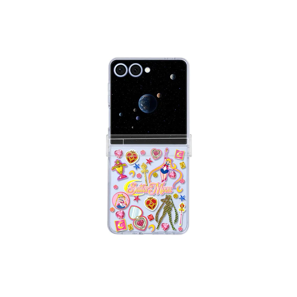 Cute Cartoon Japan Anime Sailor Moon Phone Case For Samsung Galaxy Z Flip 7 Hard PC Back Cover For Z Flip 6 5 4 3 Case view 6