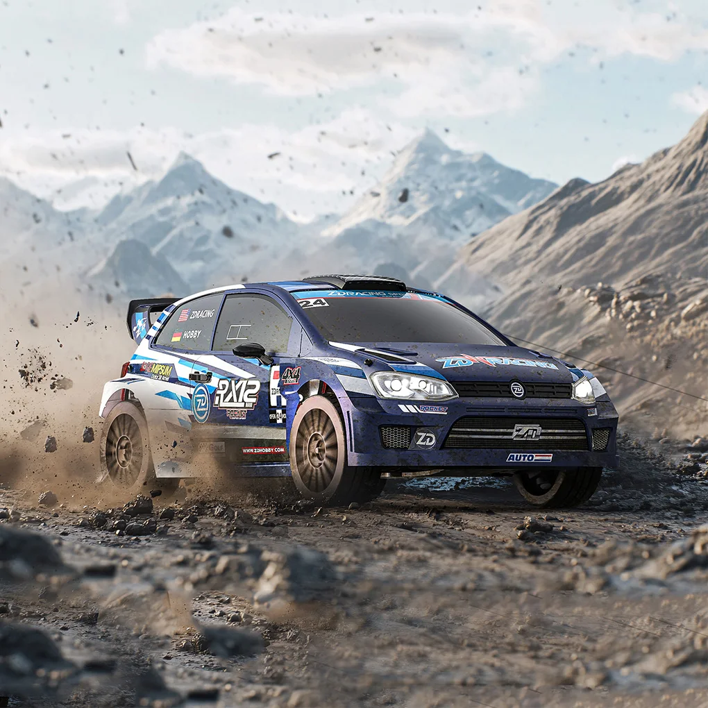 ZD Racing 1/12 RX12 Rally Car 4WD Brushless Electric RC Car 50-80KM/H High Speed Off-road RC Car Model For Kids and Hobbyists