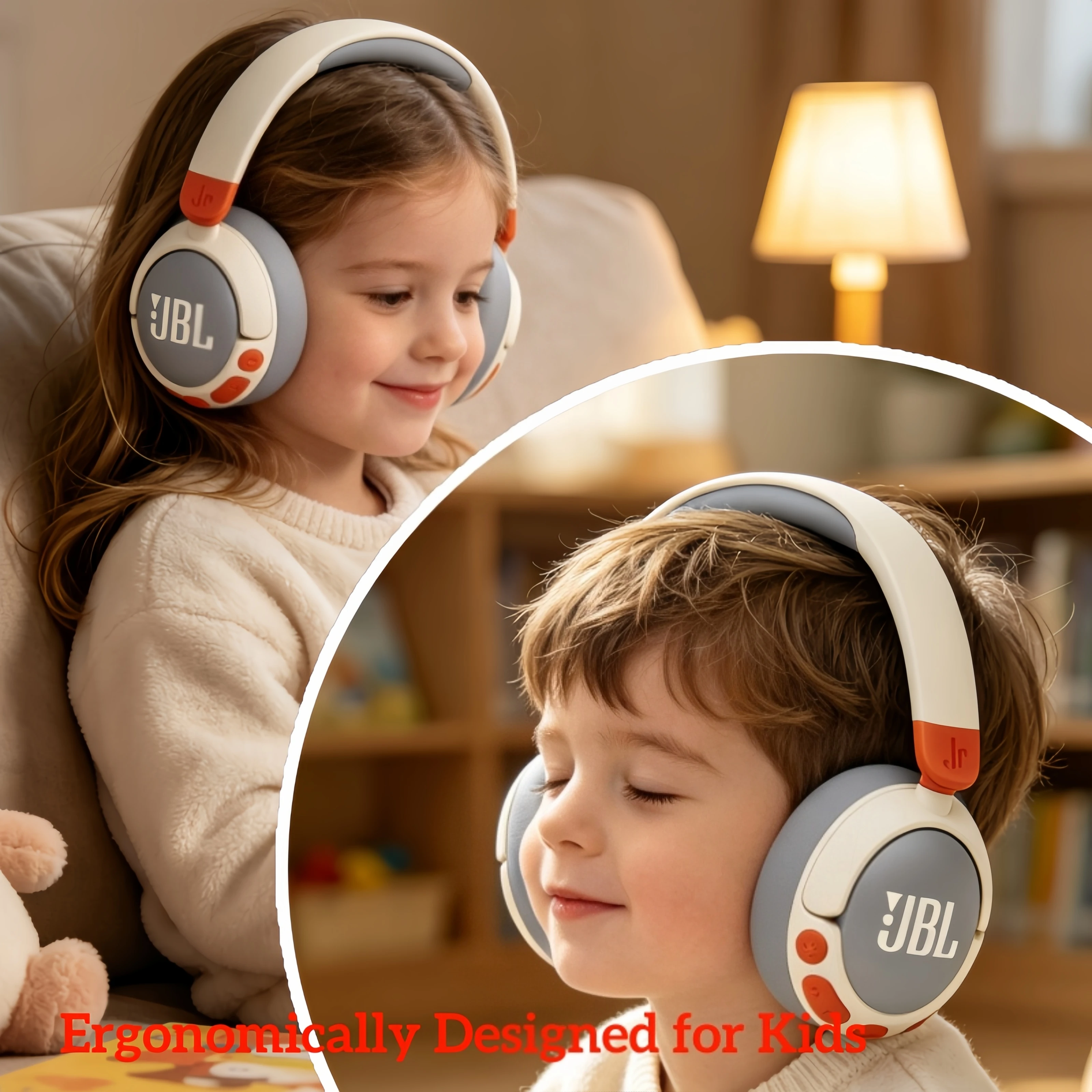 JBL Junior 470NC Children's Wireless In-Ear Noise-Canceling Headphones, with extended battery life, quick charging, and wireless view 4