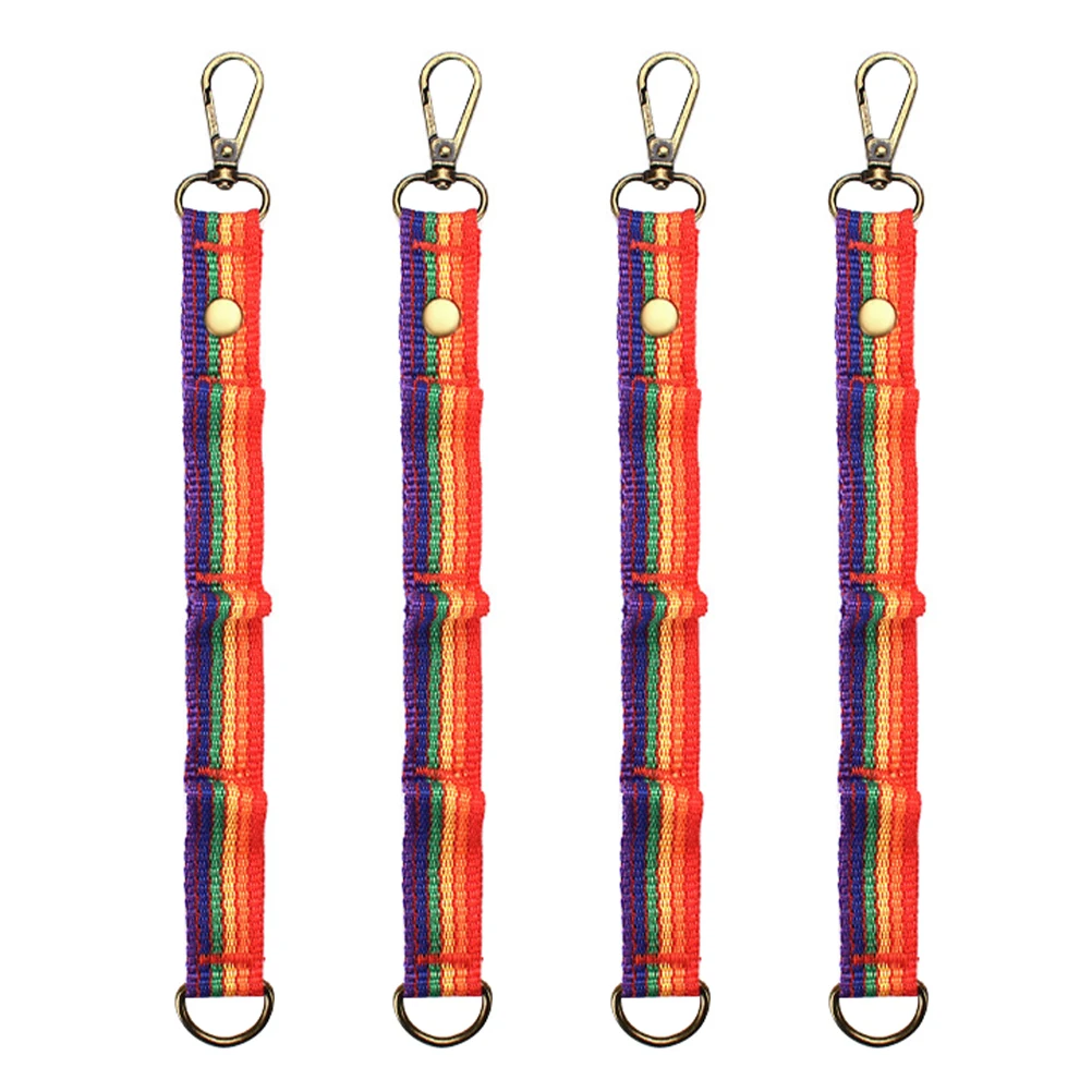 4 قطعة TentBuckleKeychain حبل ملون متعدد الأغراض التخييم إكسسوارات السفر معلقةBuckle خفيفة الوزن عملية تصميم بسيط
