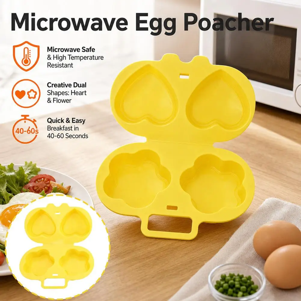 Portable Plastic Egg Steamer Plastic Non-Stick Egg Cooking Mould Flower Love Boiled Egg Model Kitchen Tools Bake Accessories