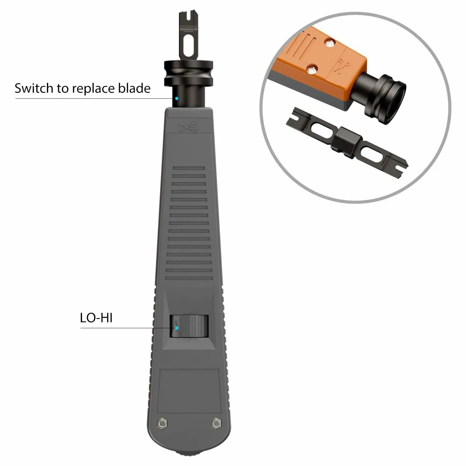 WoeoW Punch Down Tool with 110 Blade Type for Ethernet Punch Down Block Keystone Jack & Network Wire Cable Repair