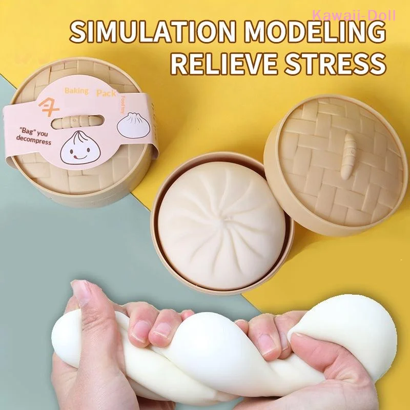 [DO] Gedämpfter Brötchen-Anti-Stress-Ball, Squishies, Fidget-Spielzeug, weicher, langsam rückfedernder Schaumstoff, ultraweiches Dekompressionsspielzeug[DO]