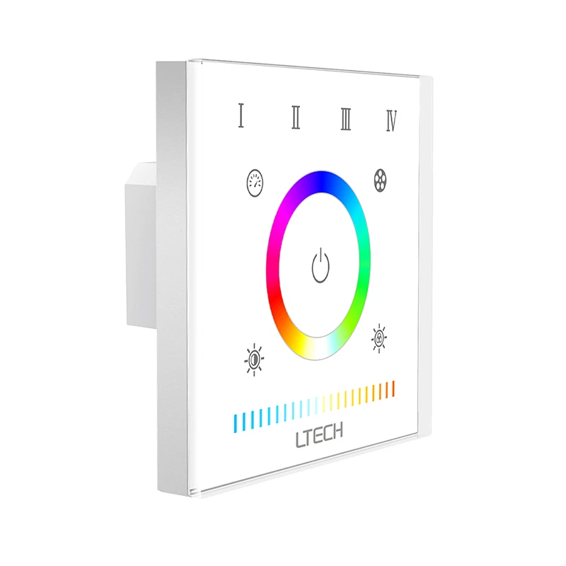 LTECH New L-BUS Control System 12-24V Wall Glass Touch Panel E1 Dimmer E2 CT E4 RGBW E5 RGBWW Strip Controller Q Series Remote